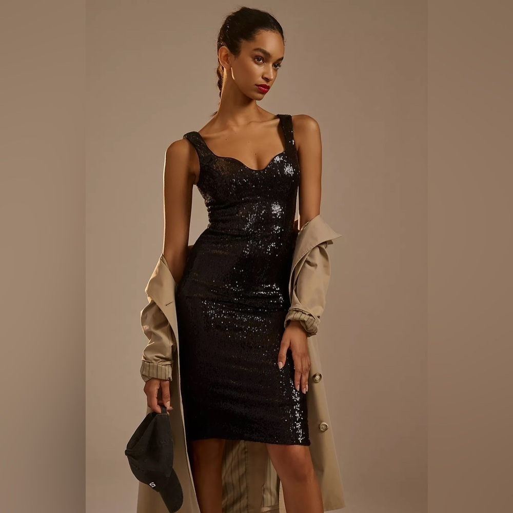 NWT! Anthropologie Dress The Population Sweetheart Sequin Dress - Medium 💖